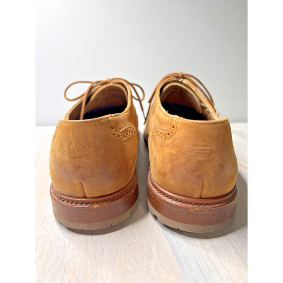 Timberland Men’s Tan Nubuck Wingtip Oxford Shoes Brogue Leather Lace-Up Size 9.5 - Picture 5 of 9